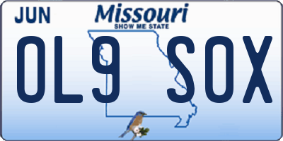 MO license plate OL9S0X