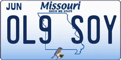 MO license plate OL9S0Y