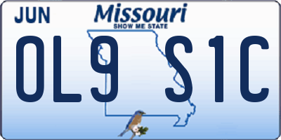 MO license plate OL9S1C