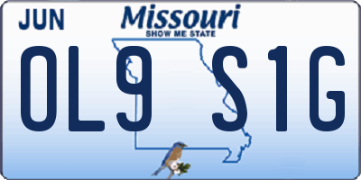 MO license plate OL9S1G
