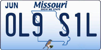 MO license plate OL9S1L