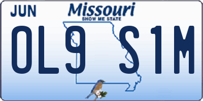 MO license plate OL9S1M