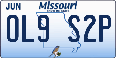 MO license plate OL9S2P