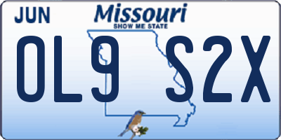 MO license plate OL9S2X