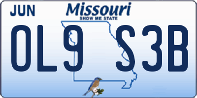 MO license plate OL9S3B