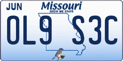 MO license plate OL9S3C