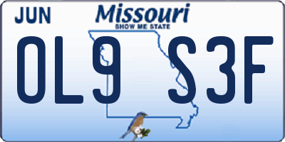 MO license plate OL9S3F