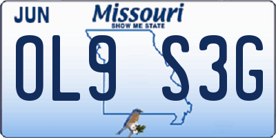 MO license plate OL9S3G