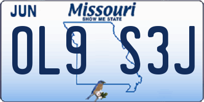 MO license plate OL9S3J