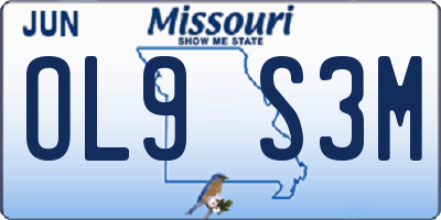 MO license plate OL9S3M