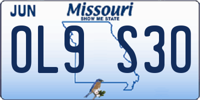 MO license plate OL9S3O