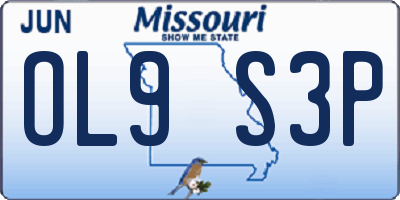 MO license plate OL9S3P