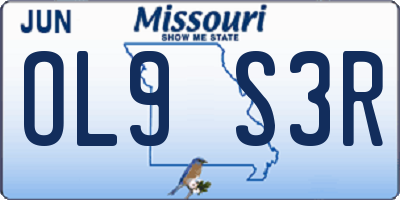 MO license plate OL9S3R