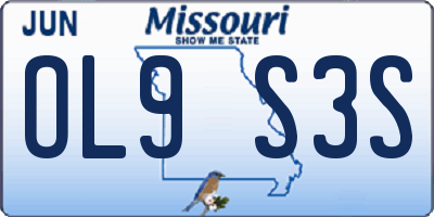 MO license plate OL9S3S