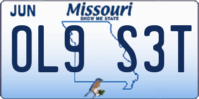 MO license plate OL9S3T
