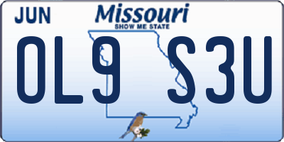 MO license plate OL9S3U