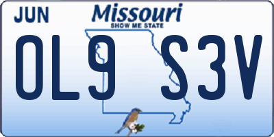 MO license plate OL9S3V