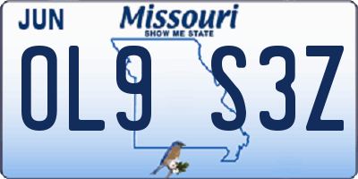 MO license plate OL9S3Z
