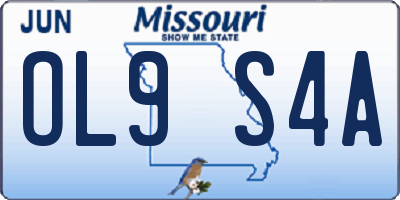 MO license plate OL9S4A