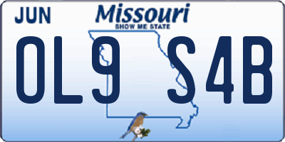MO license plate OL9S4B