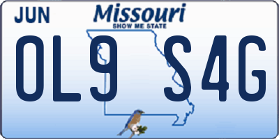 MO license plate OL9S4G
