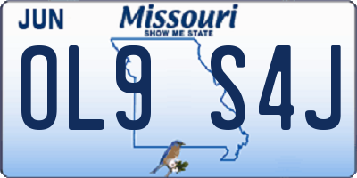 MO license plate OL9S4J