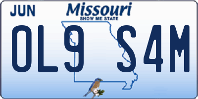 MO license plate OL9S4M