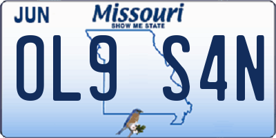 MO license plate OL9S4N