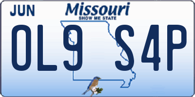 MO license plate OL9S4P