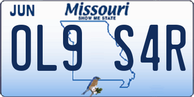 MO license plate OL9S4R