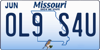MO license plate OL9S4U