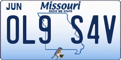 MO license plate OL9S4V