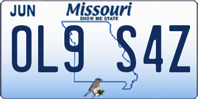 MO license plate OL9S4Z