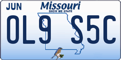 MO license plate OL9S5C
