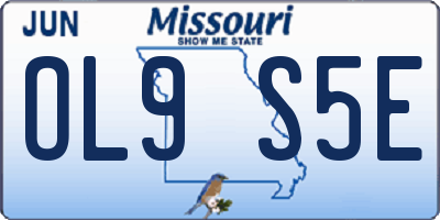 MO license plate OL9S5E