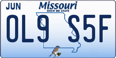 MO license plate OL9S5F