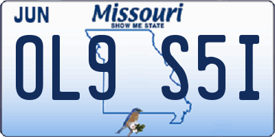 MO license plate OL9S5I