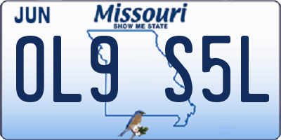 MO license plate OL9S5L