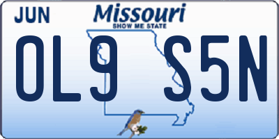 MO license plate OL9S5N