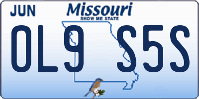 MO license plate OL9S5S