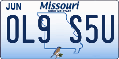 MO license plate OL9S5U