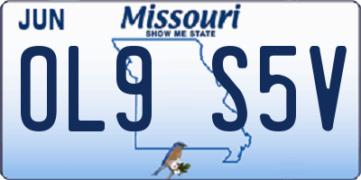 MO license plate OL9S5V