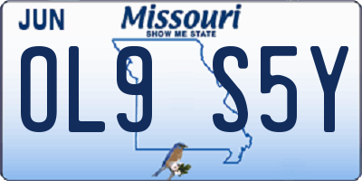 MO license plate OL9S5Y