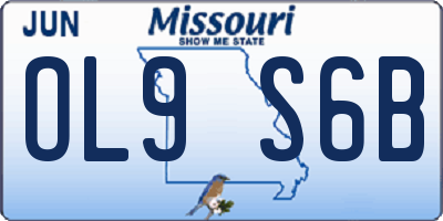 MO license plate OL9S6B