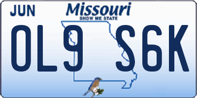 MO license plate OL9S6K