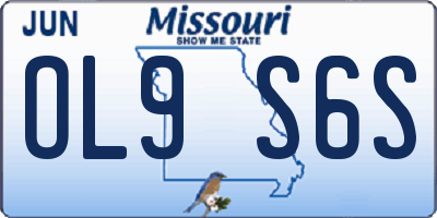 MO license plate OL9S6S