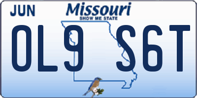 MO license plate OL9S6T