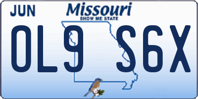 MO license plate OL9S6X