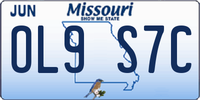 MO license plate OL9S7C