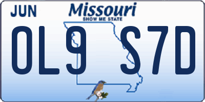 MO license plate OL9S7D